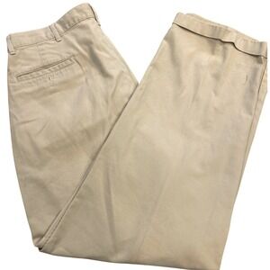 Polo Ralph Lauren Men 34x29 Pleated‎ Chino Pants Khaki 100% Cotton